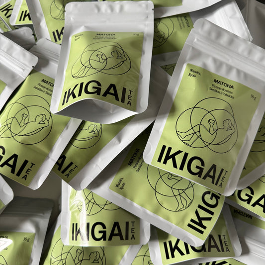 Ikigai Tea Matcha. Pirmojo skynimo Samidori ir Yabukita