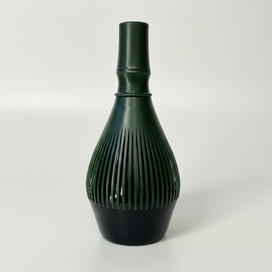 Japoniška šluotelė matcha arbatai plakti (tamsiai žalia)